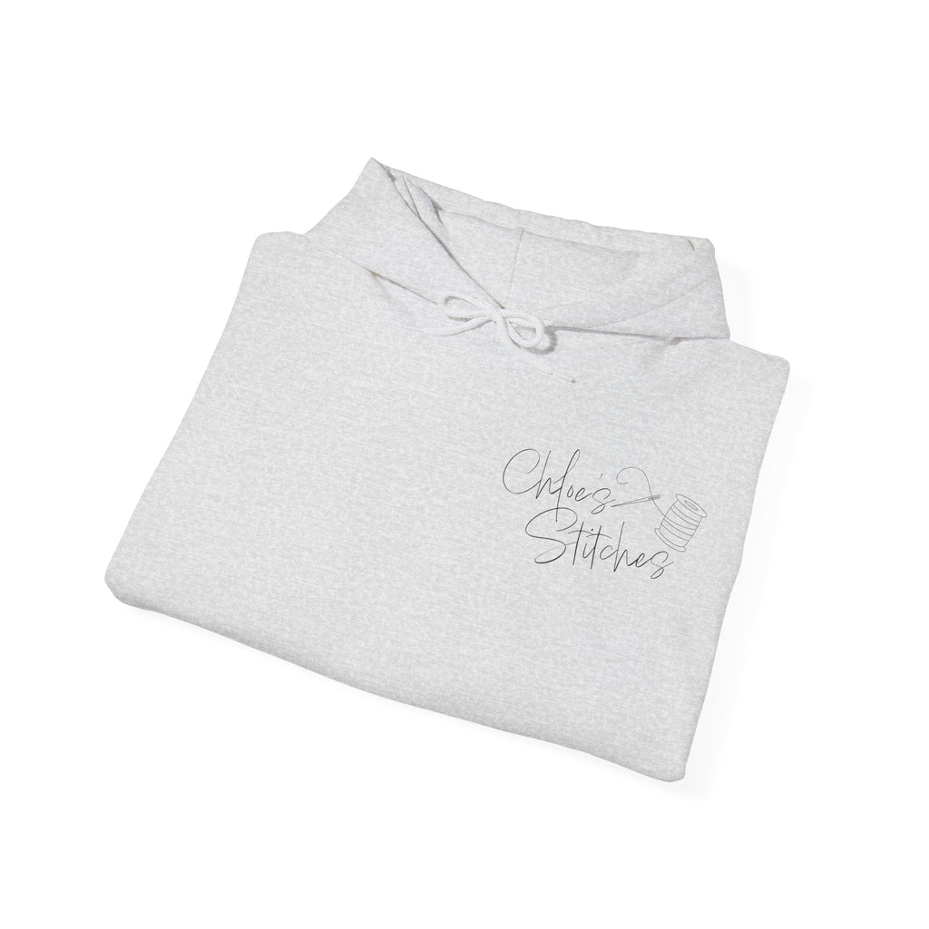 Chloe's Stitches Black Print FRONT ONLY Gildan Hooded product image 3