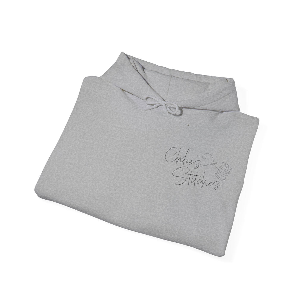 Chloe's Stitches Black Print FRONT ONLY Gildan Hooded product image 5