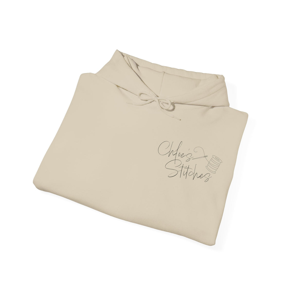 Chloe's Stitches Black Print FRONT ONLY Gildan Hooded product image 4