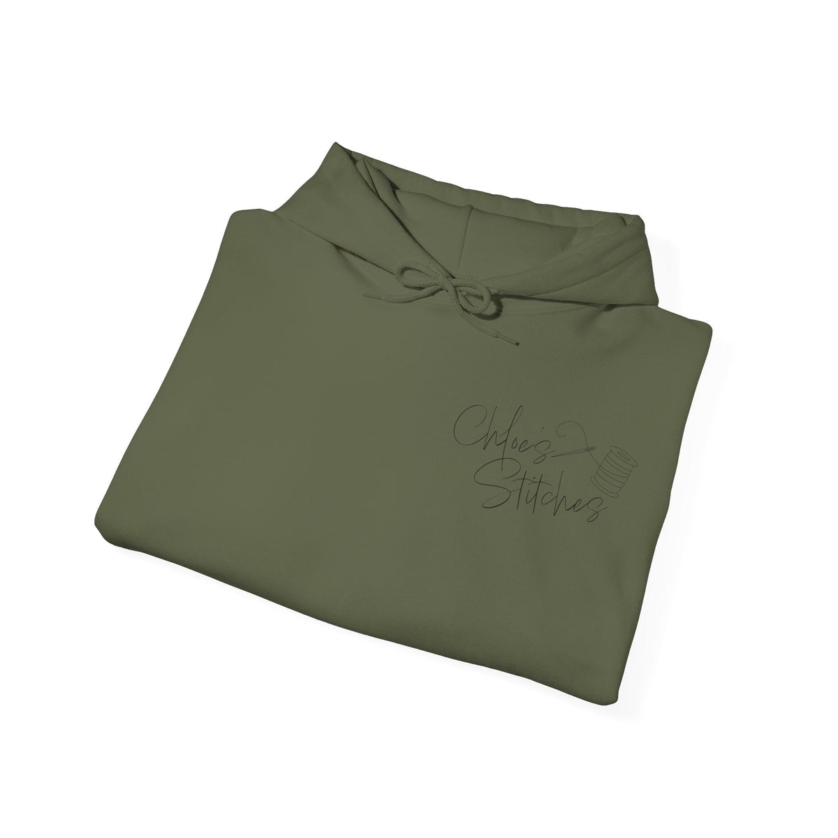 Chloe's Stitches Black Print FRONT ONLY Gildan Hooded product image 1