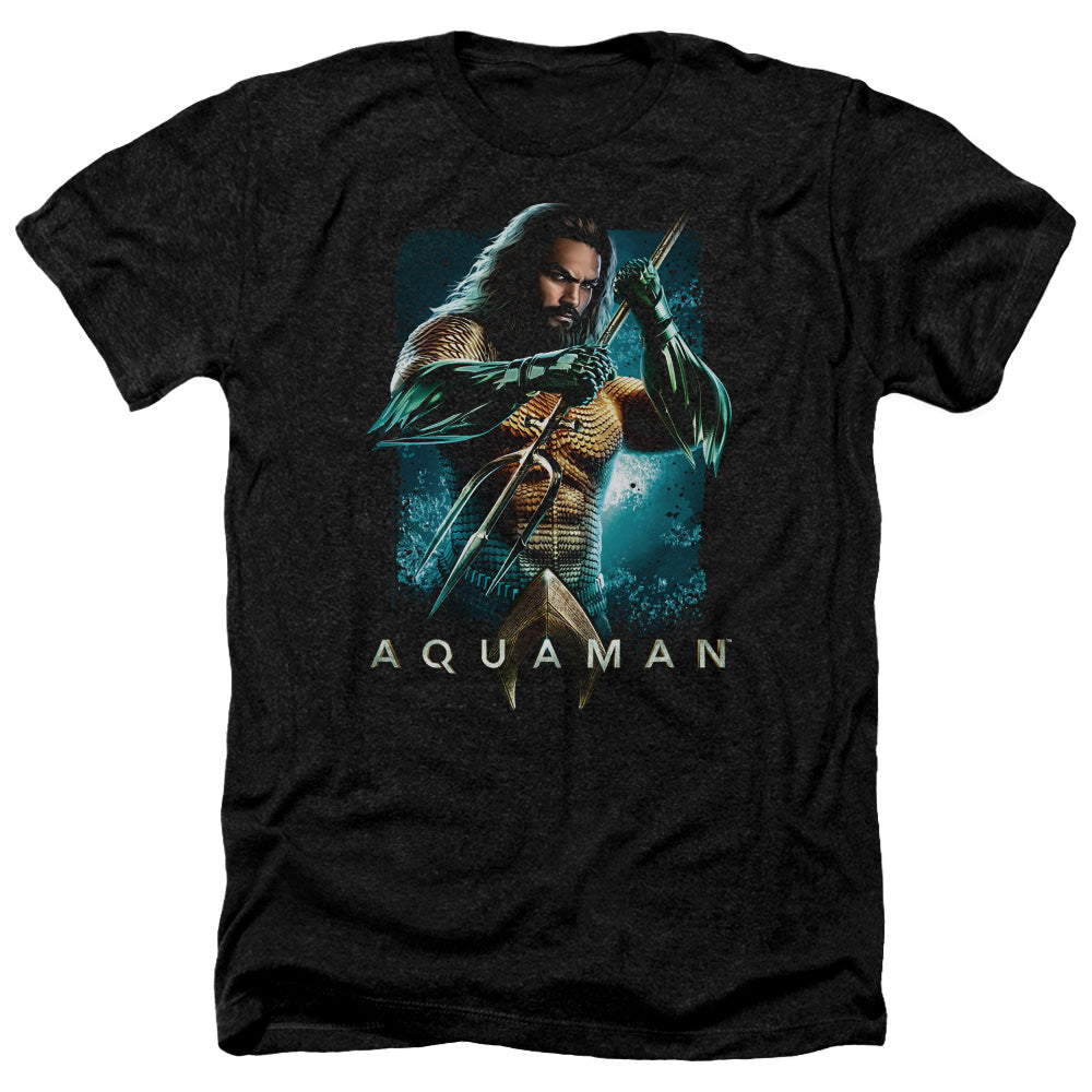 Aquaman Movie - Trident Adult Regular Fit Heather Short product image 1