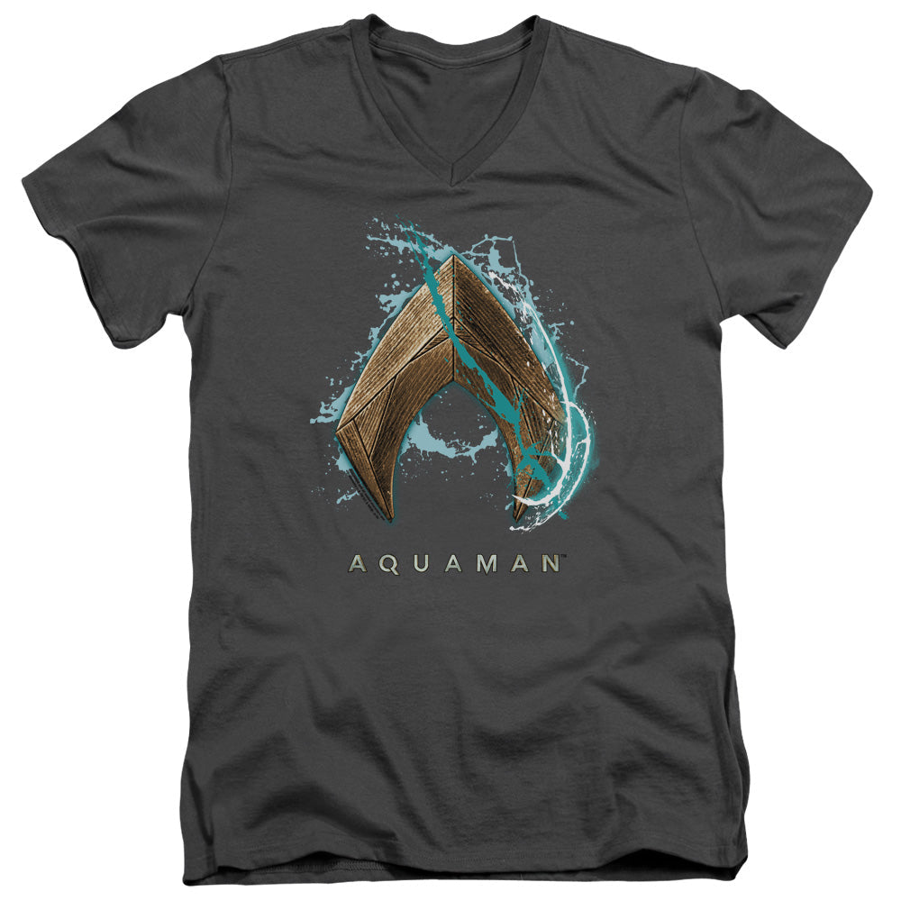 Aquaman Movie - Water Shield Adult Slim Fit V Neck Cotton product image 1