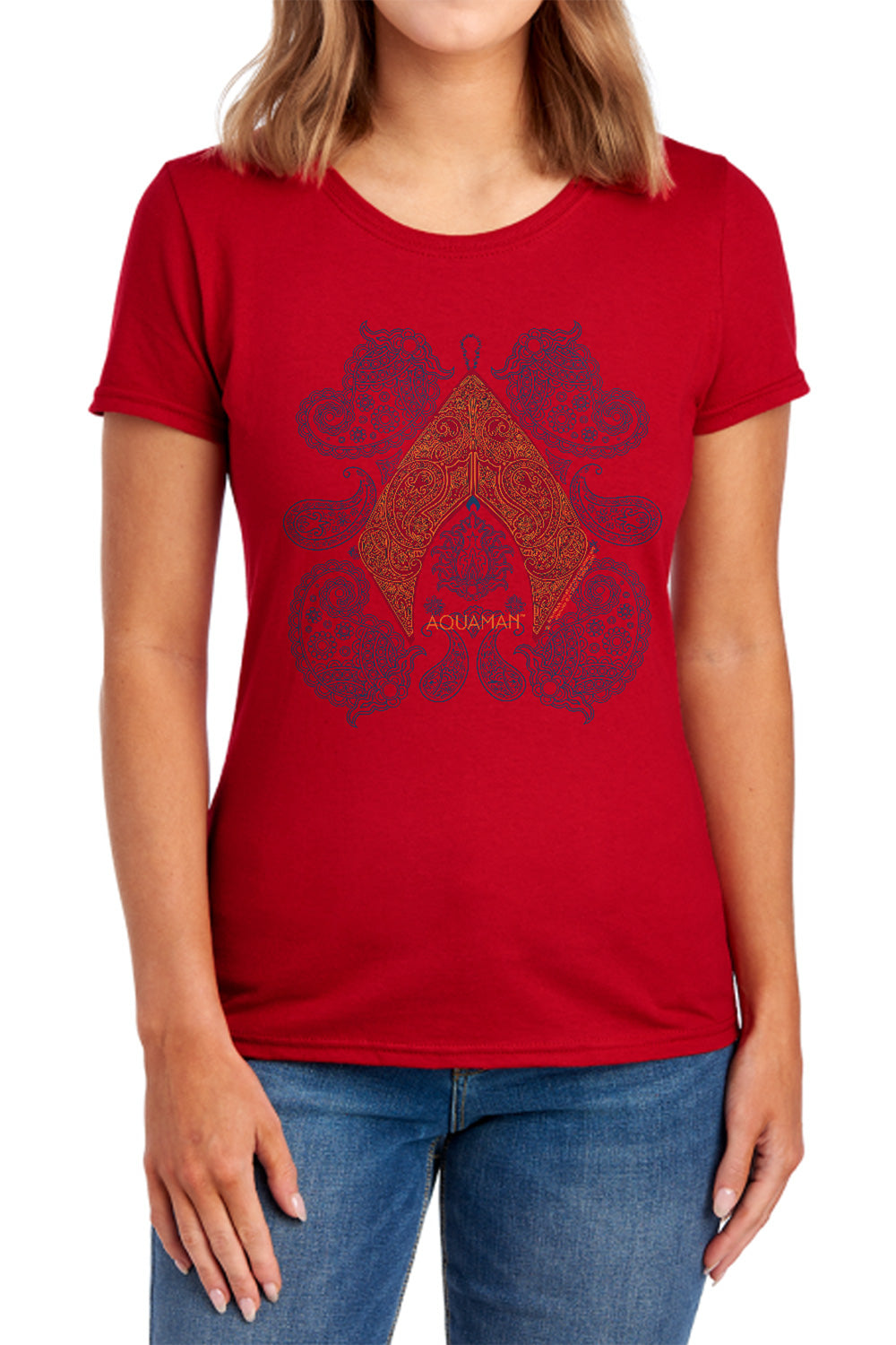Aquaman Movie - Aqua Paisley Women's Short Sleeve product image 1