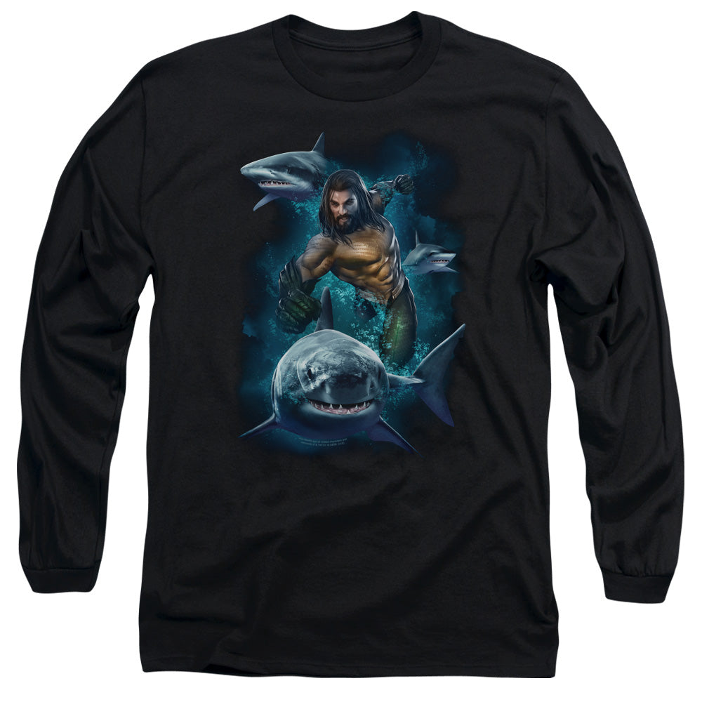 Aquaman Movie - Swimming With Sharks Adult Long Sleeve product image 1