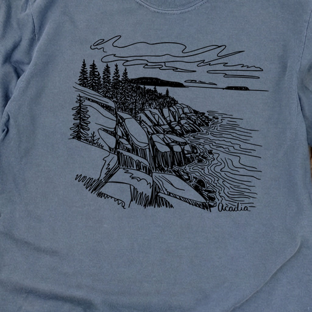 Acadia Line Drawing Cotton Long Sleeve product image 10