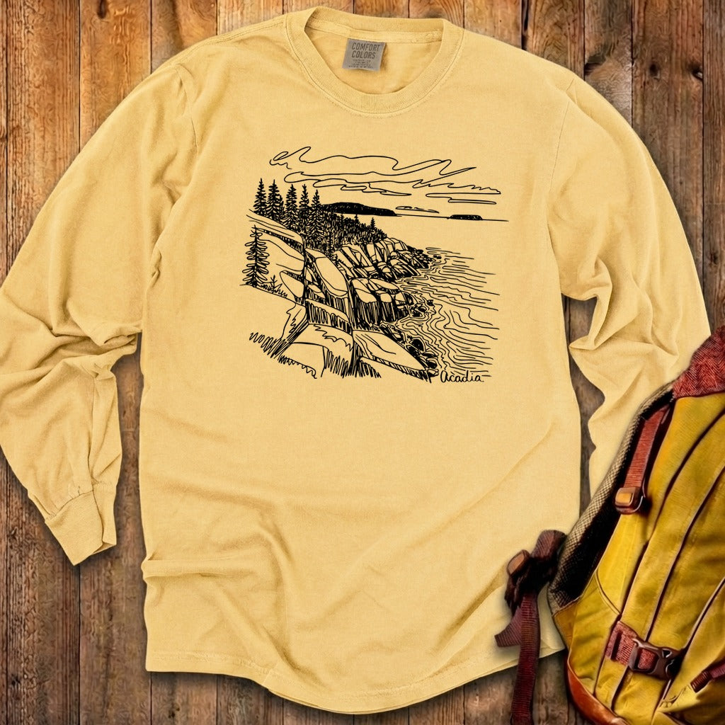 Acadia Line Drawing Cotton Long Sleeve product image 11
