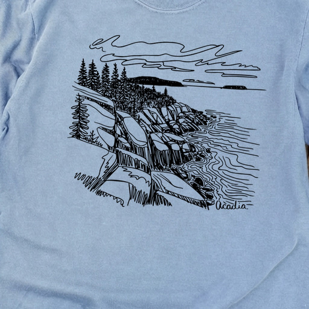 Acadia Line Drawing Cotton Long Sleeve product image 14