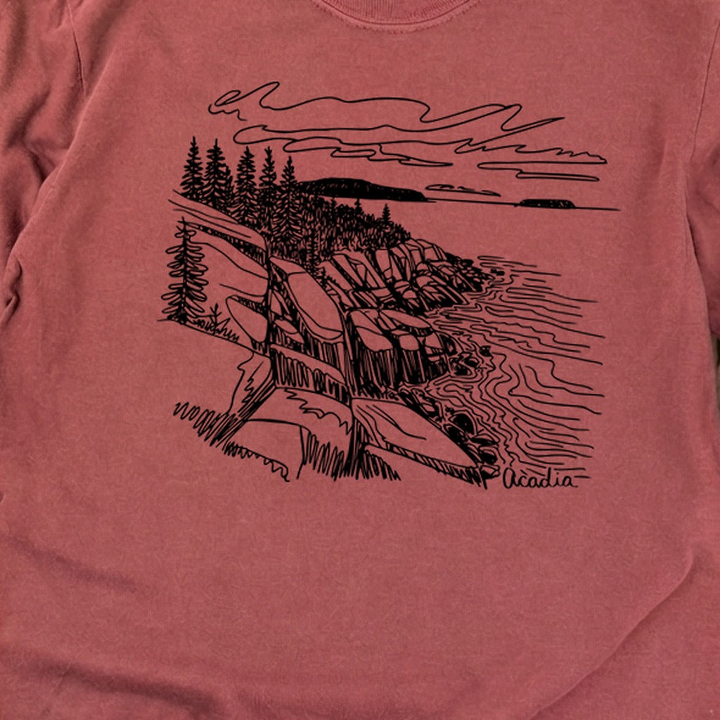 Acadia Line Drawing Cotton Long Sleeve product image 16