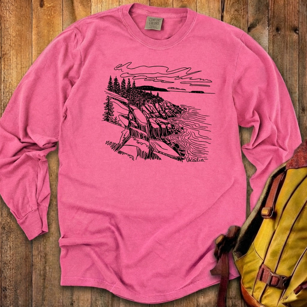 Acadia Line Drawing Cotton Long Sleeve product image 17