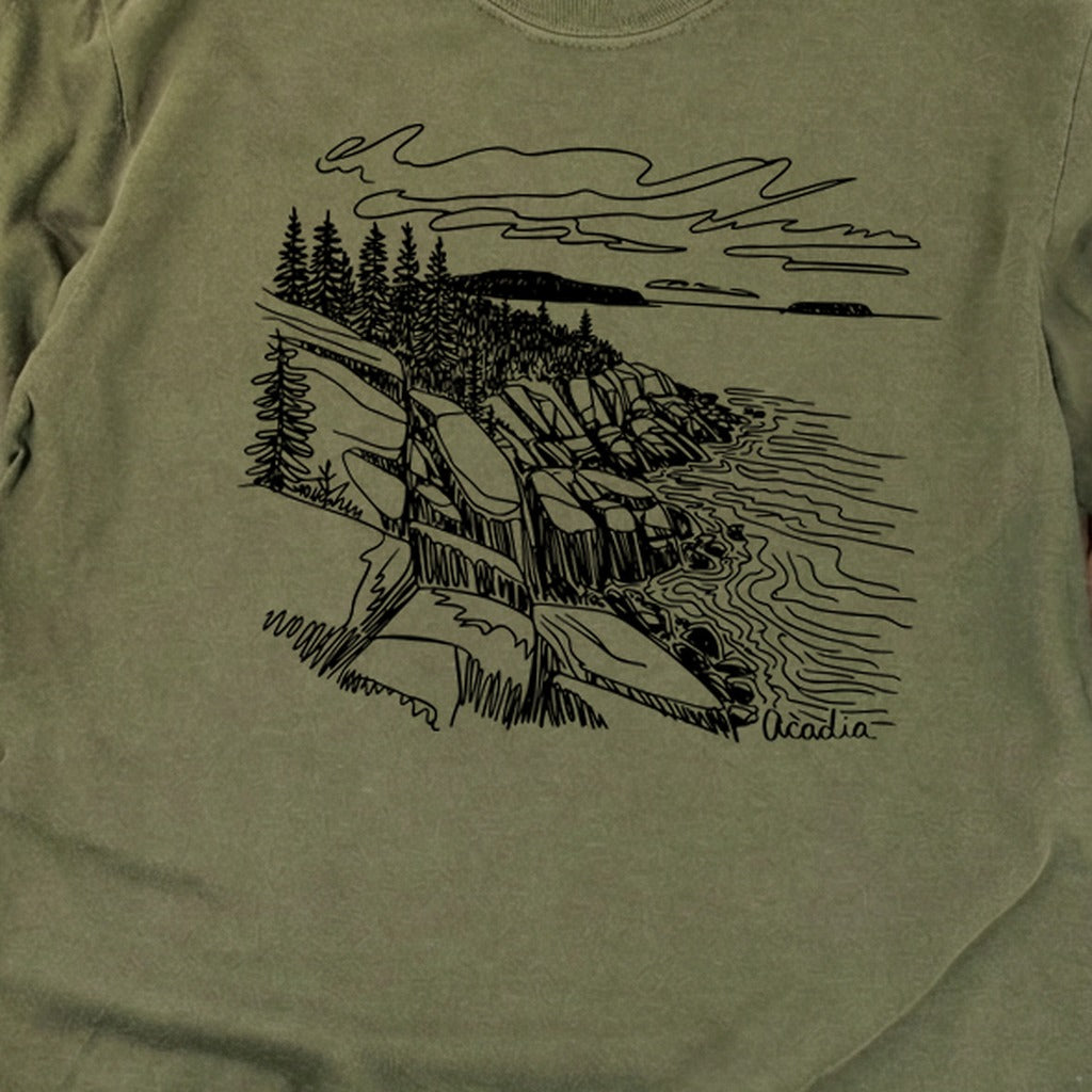 Acadia Line Drawing Cotton Long Sleeve product image 20