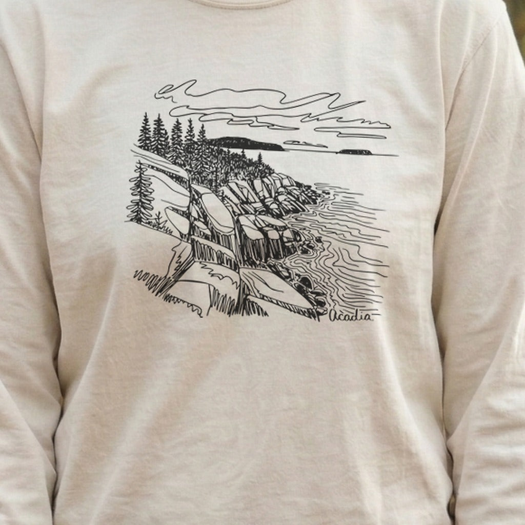 Acadia Line Drawing Cotton Long Sleeve product image 6