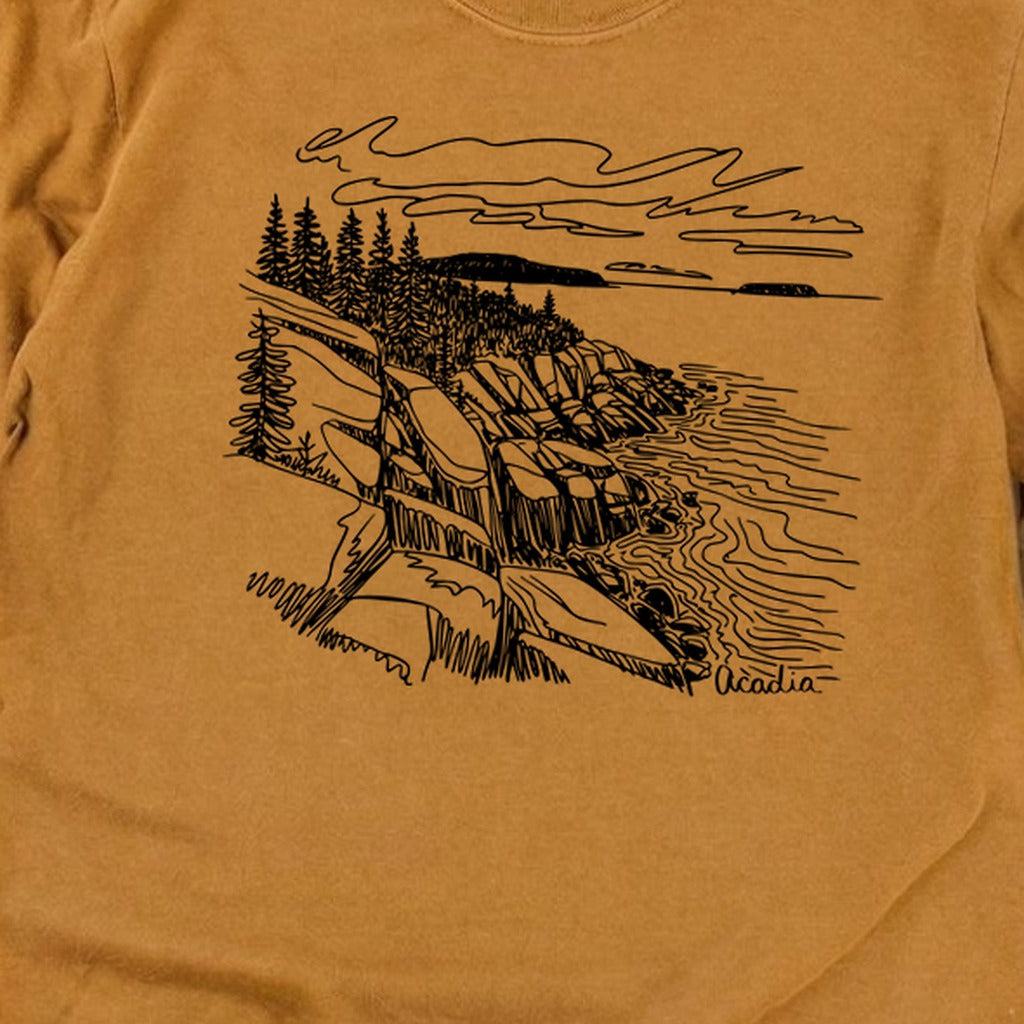 Acadia Line Drawing Cotton Long Sleeve product image 24