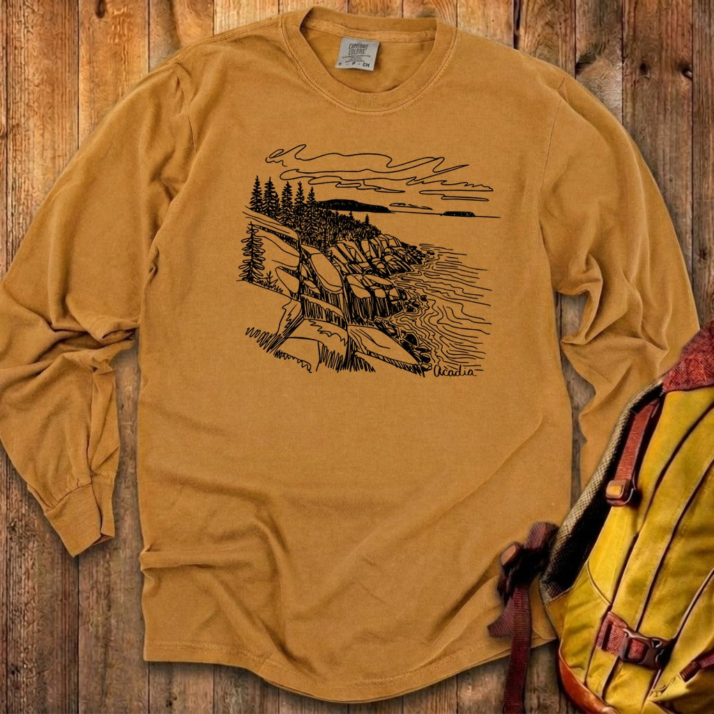 Acadia Line Drawing Cotton Long Sleeve product image 23