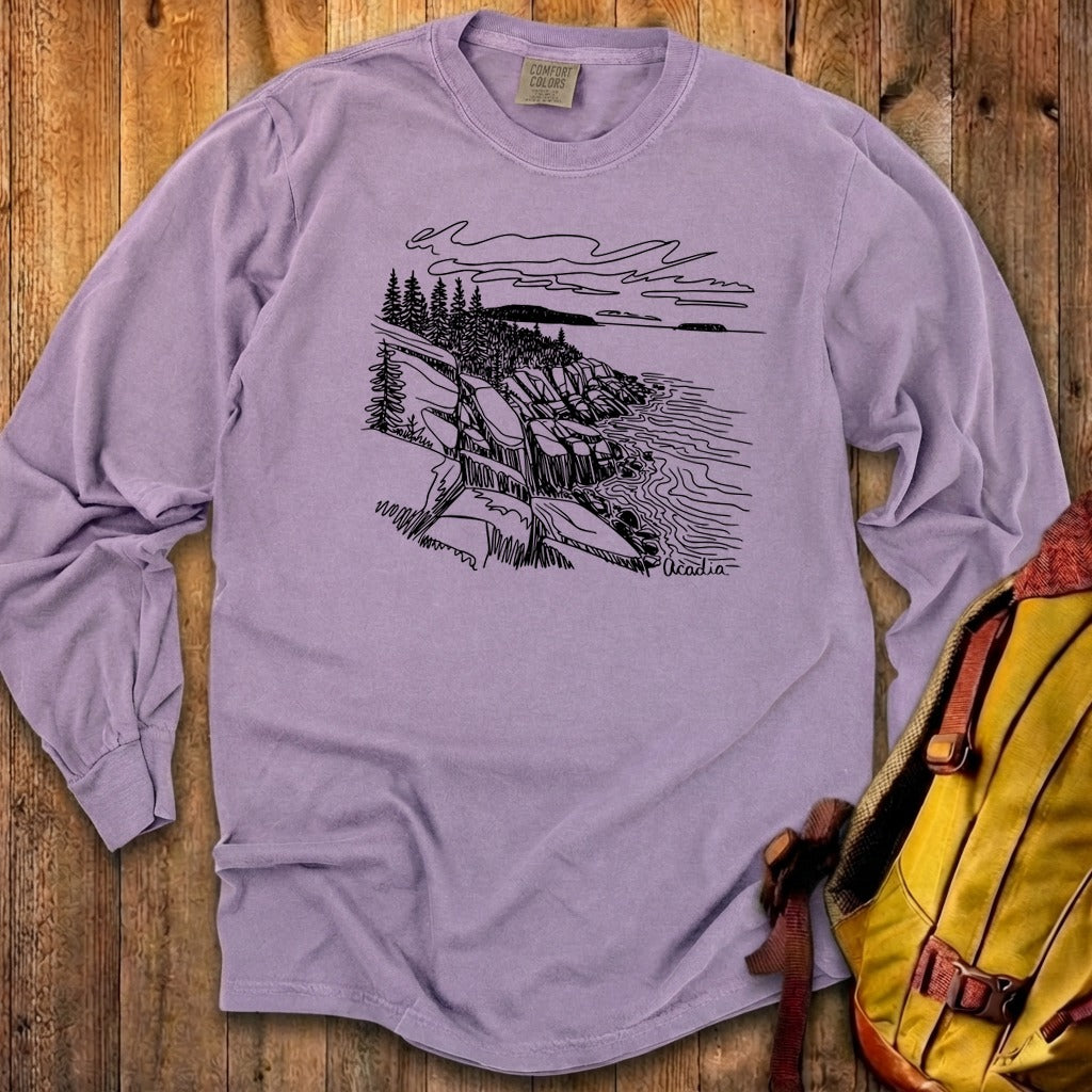 Acadia Line Drawing Cotton Long Sleeve product image 25