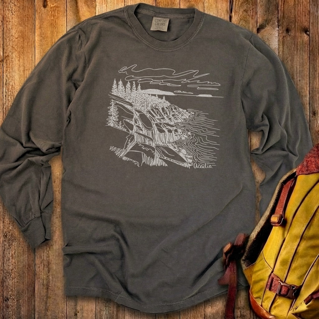 Acadia Line Drawing Cotton Long Sleeve product image 27