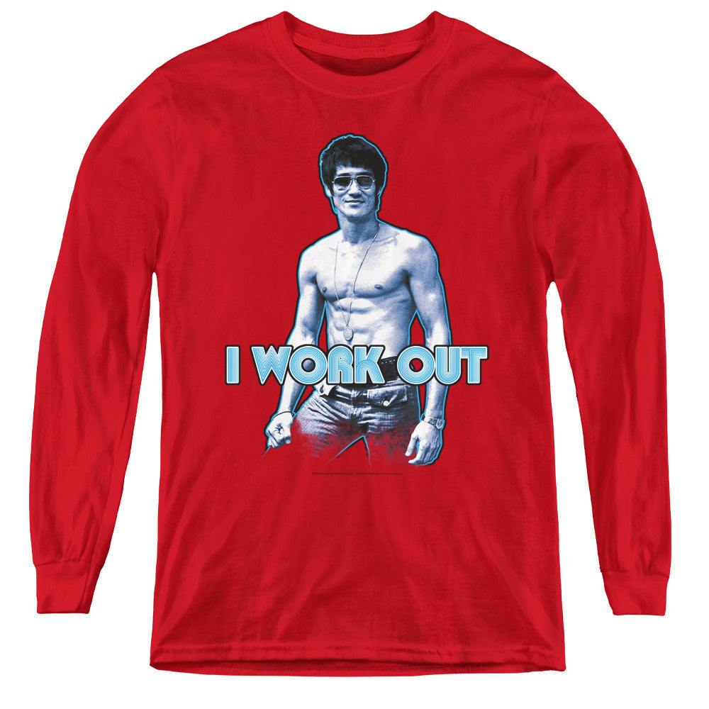 Bruce Lee - Works Out L - S Youth product image 1