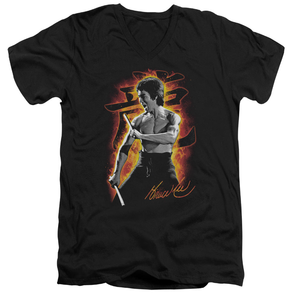 Bruce Lee - Dragon Fire Adult Slim Fit V Neck Cotton product image 1
