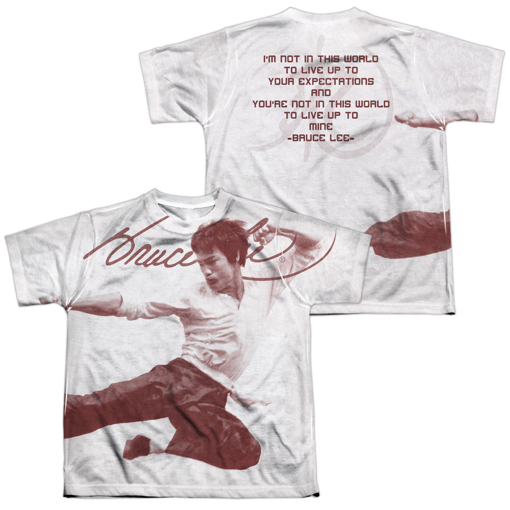 Bruce Lee - Expectations (Front - Back Print) Youth Short product image 1