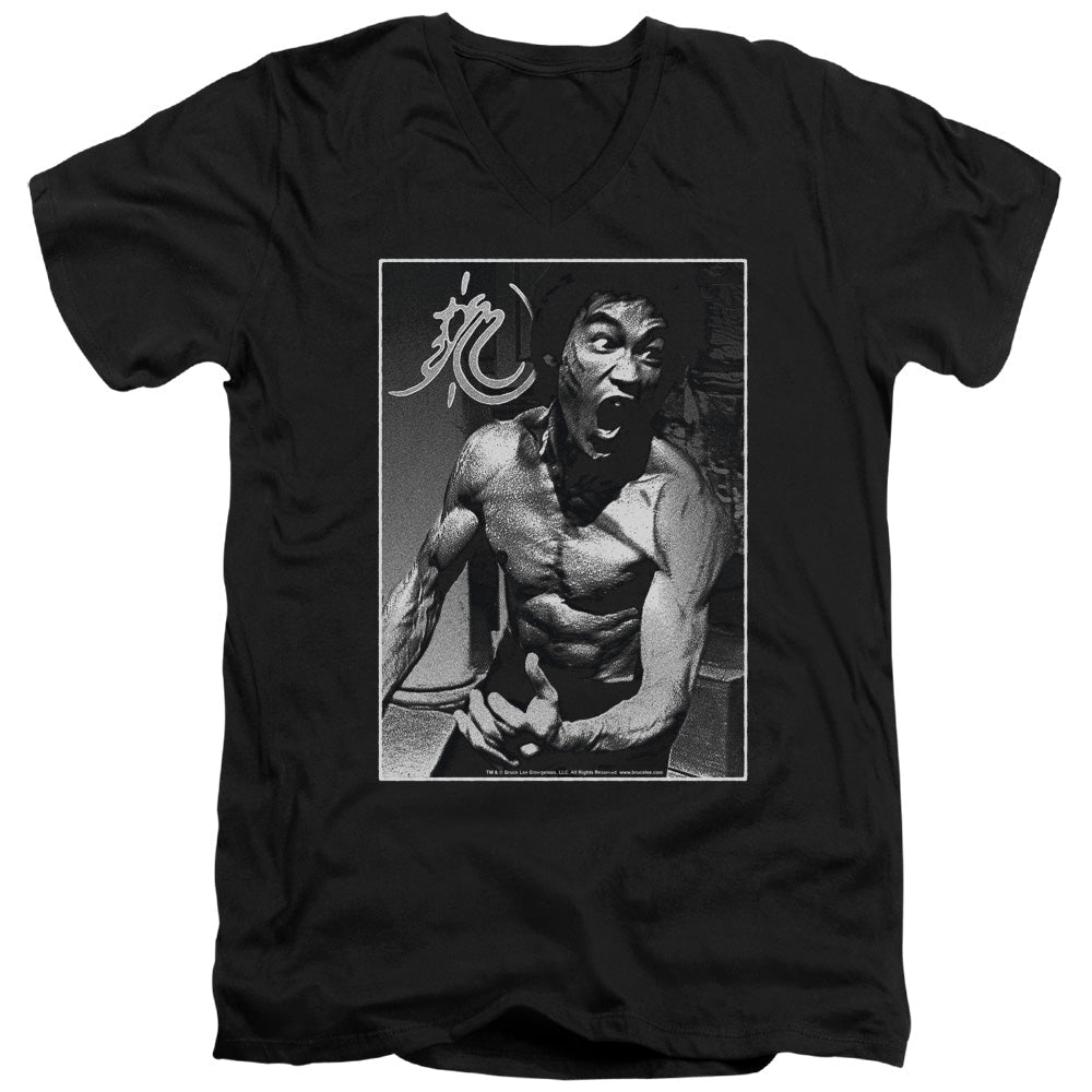 Bruce Lee - Focused Rage Adult Slim Fit V Neck Cotton product image 1