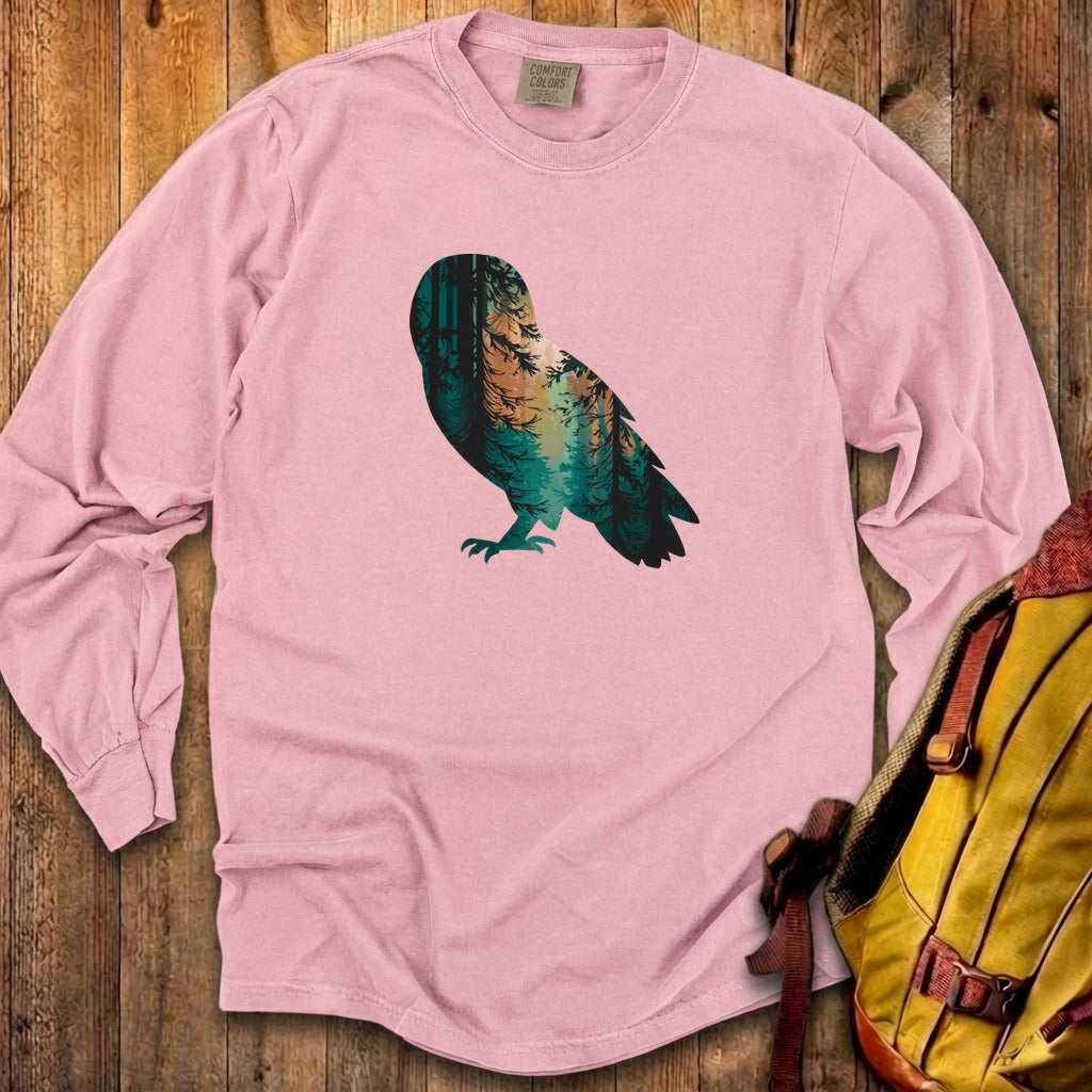 Barn Owl Silhouette Cotton Long Sleeve product image 7