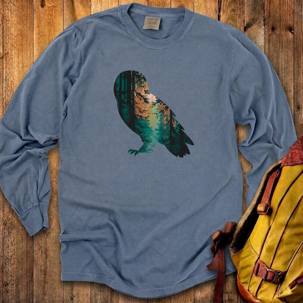 Barn Owl Silhouette Cotton Long Sleeve product image 9