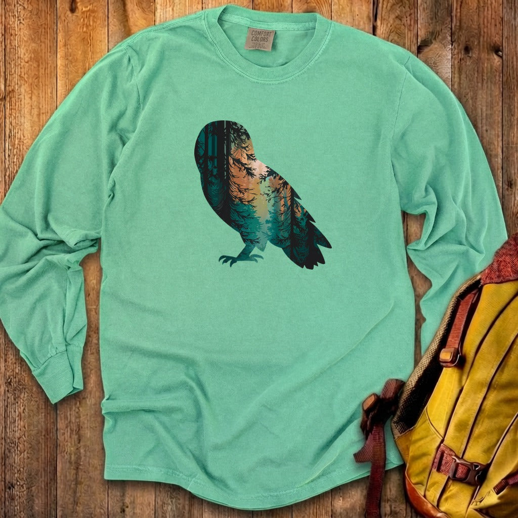 Barn Owl Silhouette Cotton Long Sleeve product image 19