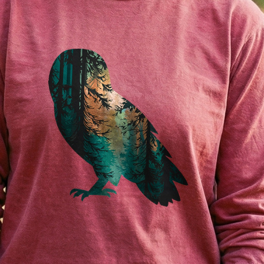 Barn Owl Silhouette Cotton Long Sleeve product image 5