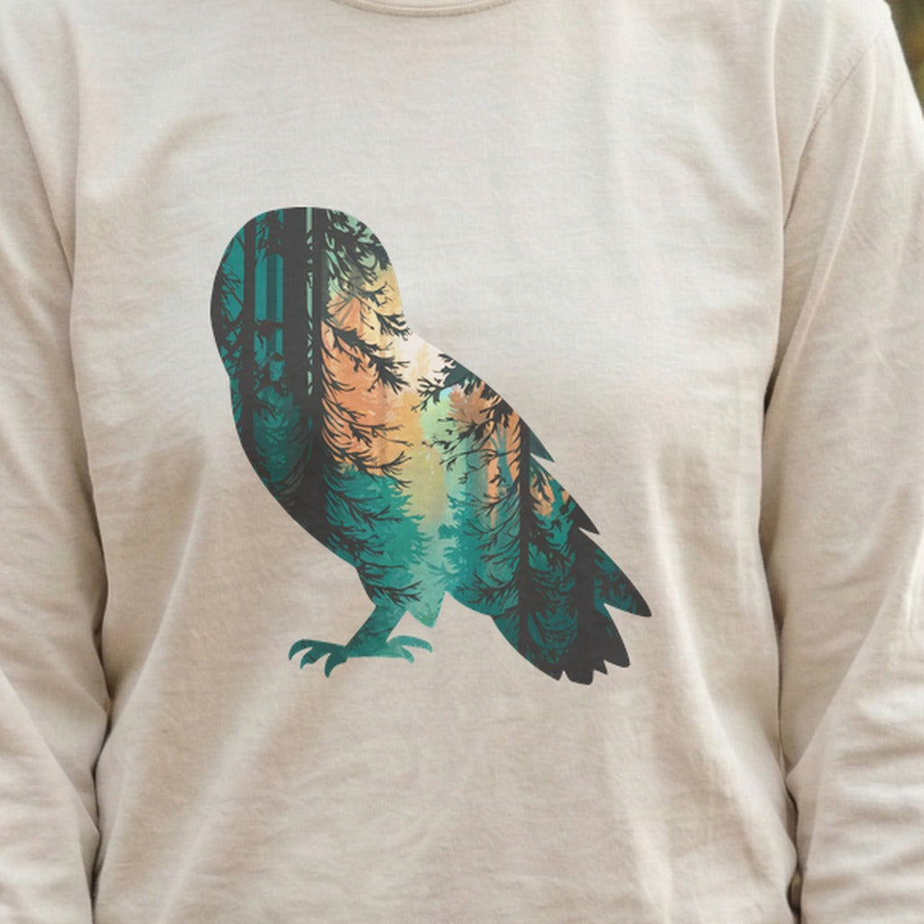 Barn Owl Silhouette Cotton Long Sleeve product image 6