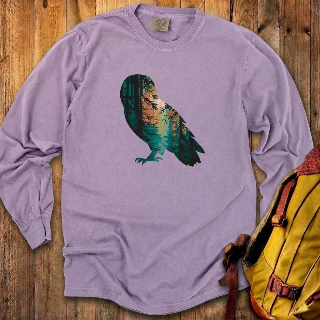 Barn Owl Silhouette Cotton Long Sleeve product image 25