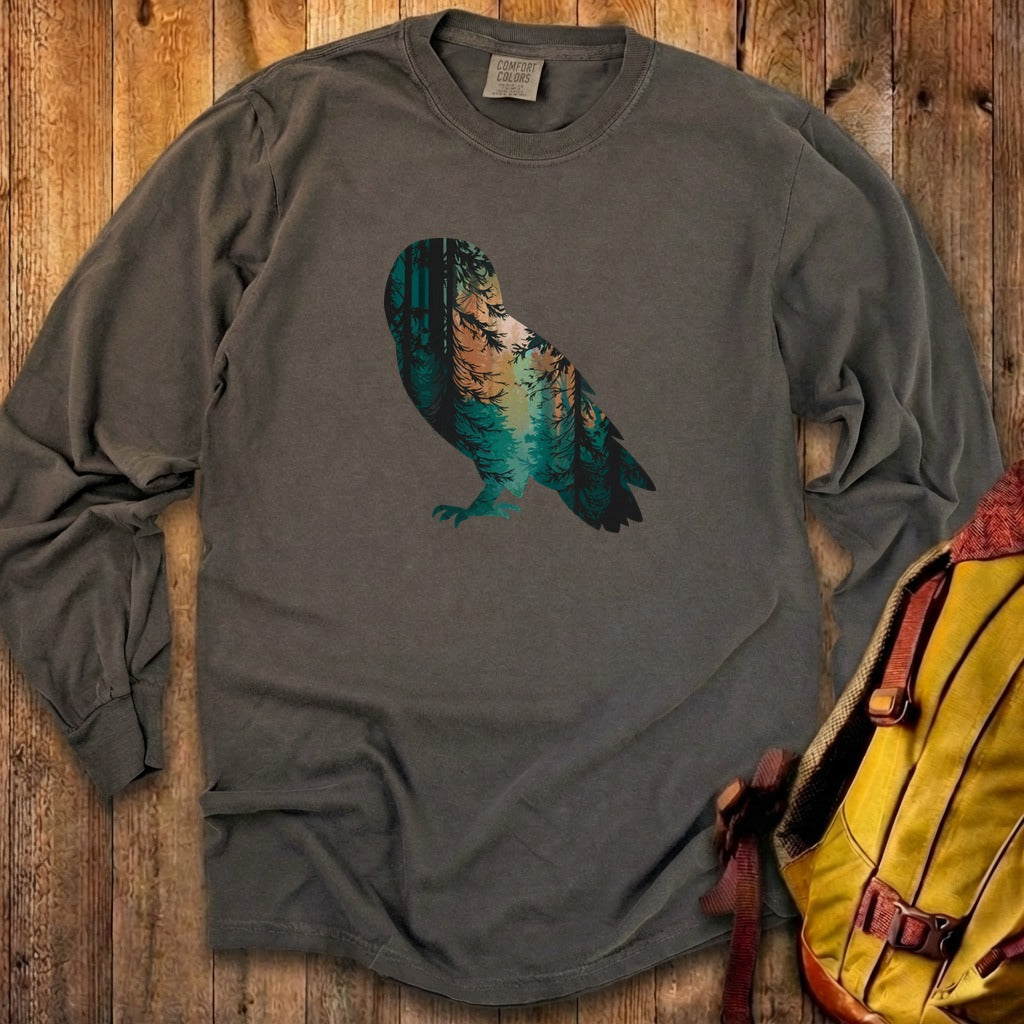 Barn Owl Silhouette Cotton Long Sleeve product image 27