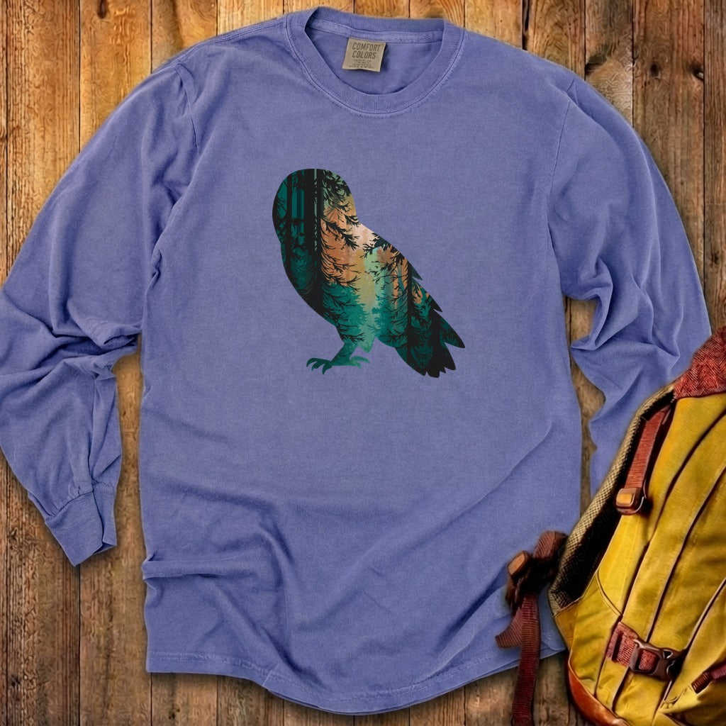 Barn Owl Silhouette Cotton Long Sleeve product image 29