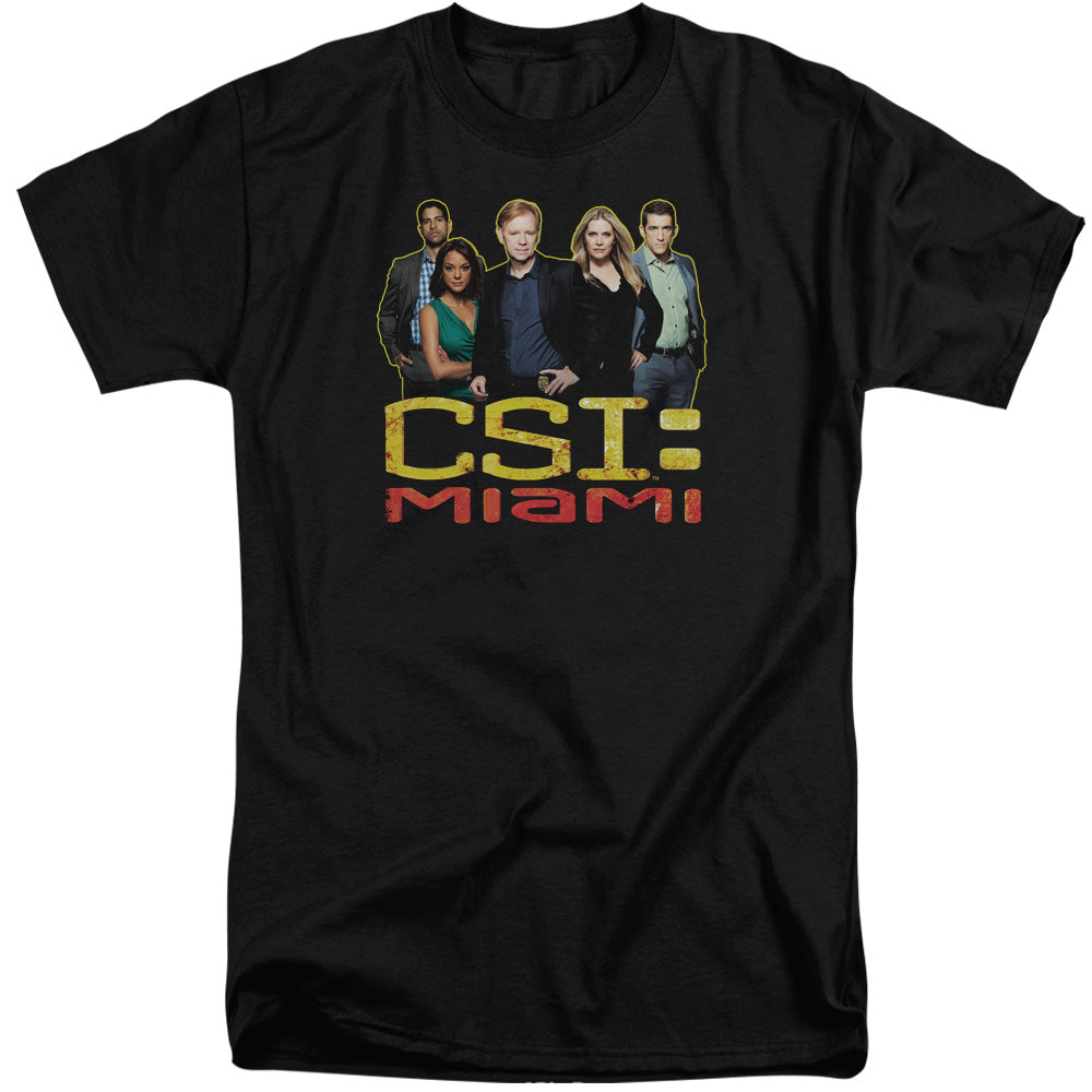 Csi Miami - The Cast In Black Adult Tall Fit Short Sleeve product image 1