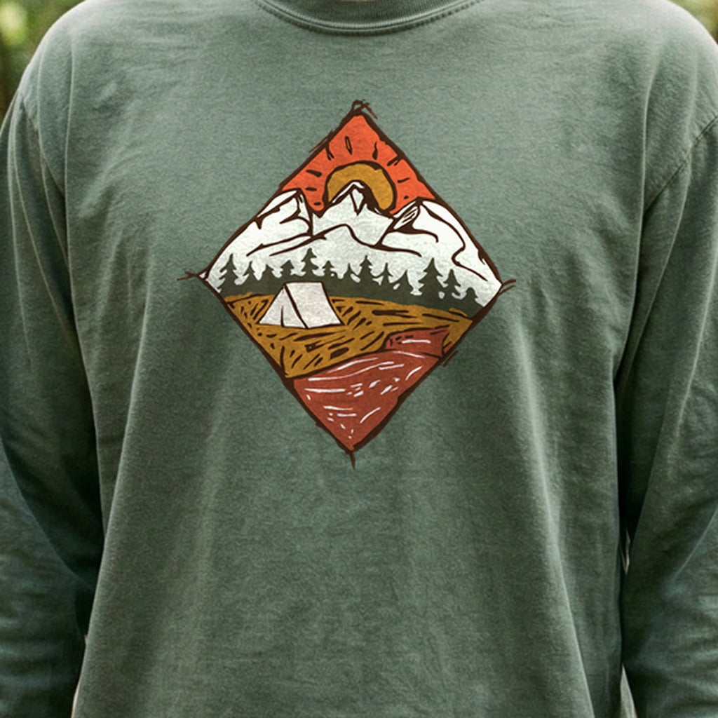 Camping Illustration Cotton Long Sleeve product image 4