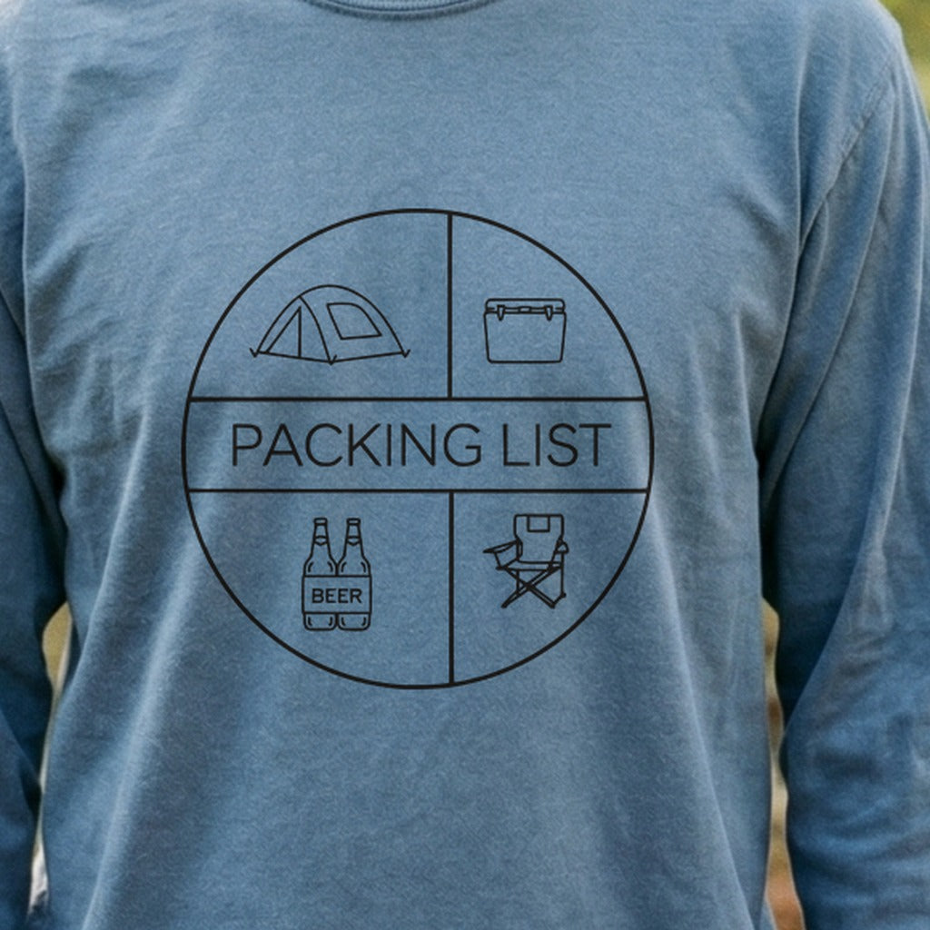 Camping Packing List Cotton Long Sleeve product image 3