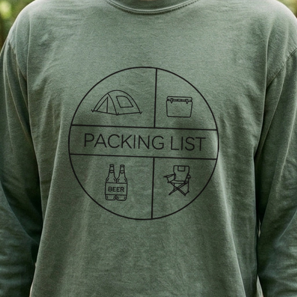 Camping Packing List Cotton Long Sleeve product image 4