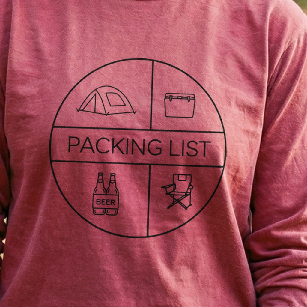 Camping Packing List Cotton Long Sleeve product image 5