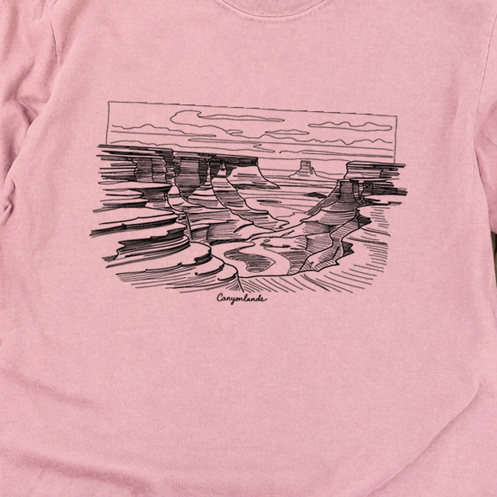 Canyonlands Line Drawing Cotton Long Sleeve product image 8