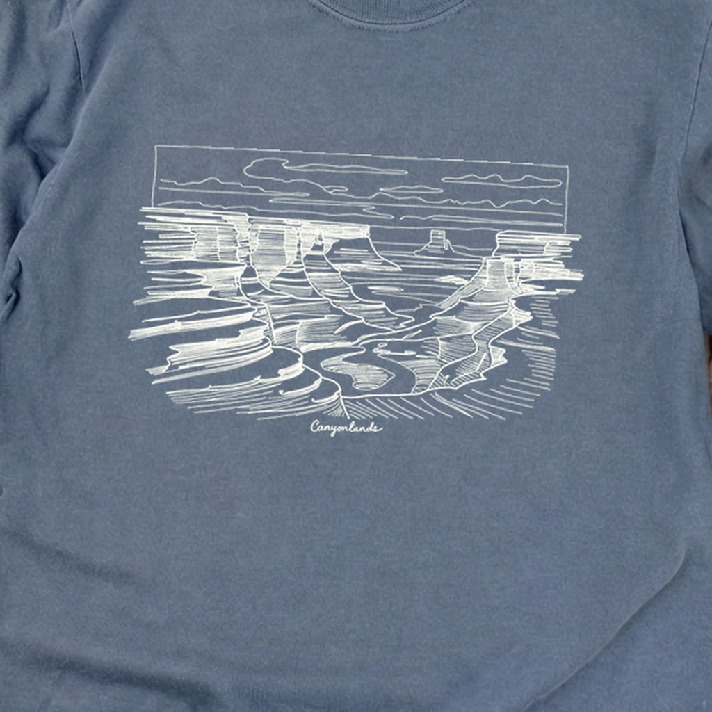Canyonlands Line Drawing Cotton Long Sleeve product image 10
