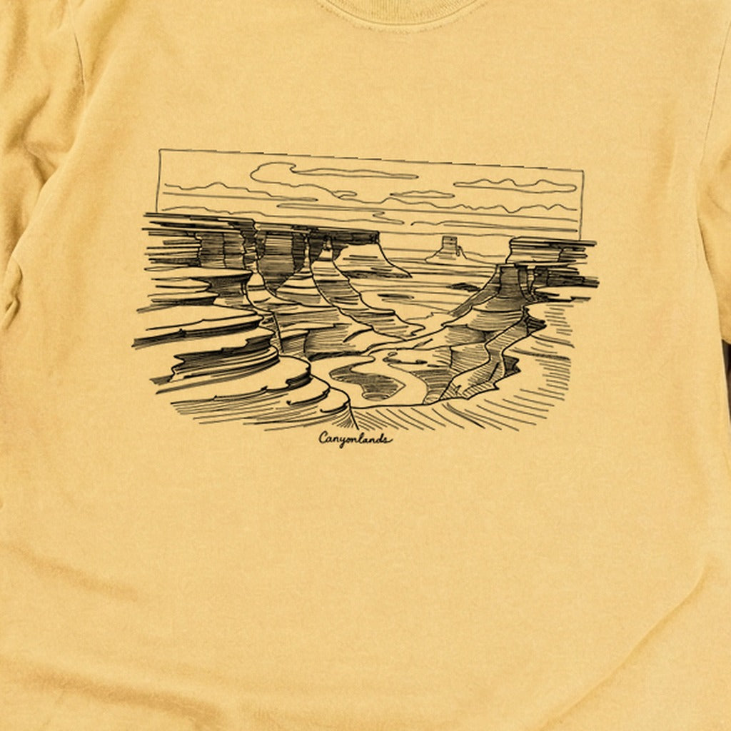 Canyonlands Line Drawing Cotton Long Sleeve product image 12