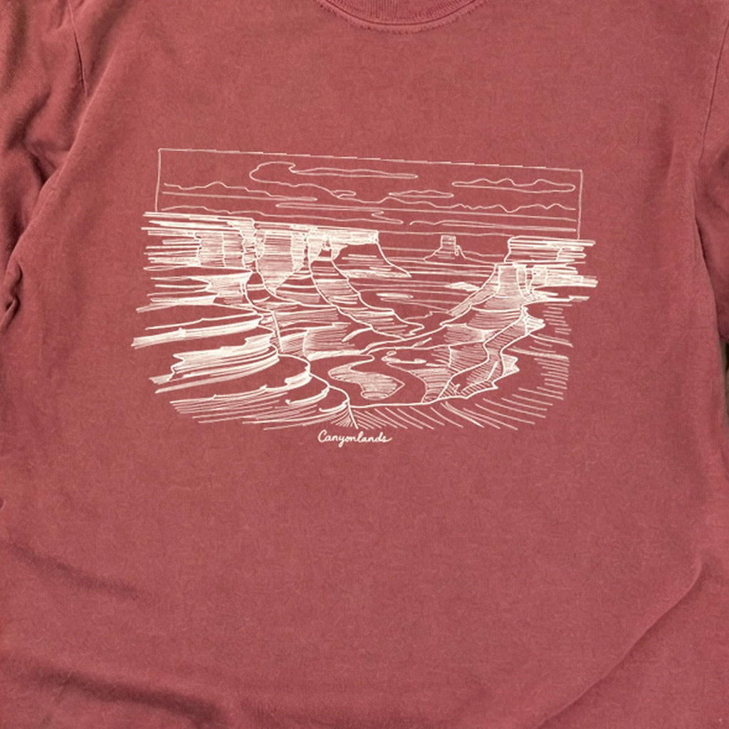 Canyonlands Line Drawing Cotton Long Sleeve product image 14
