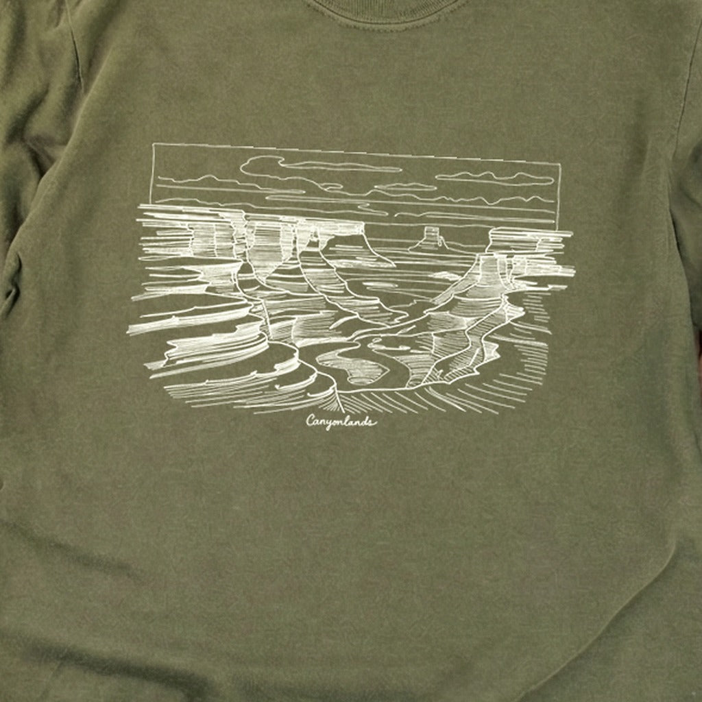 Canyonlands Line Drawing Cotton Long Sleeve product image 18