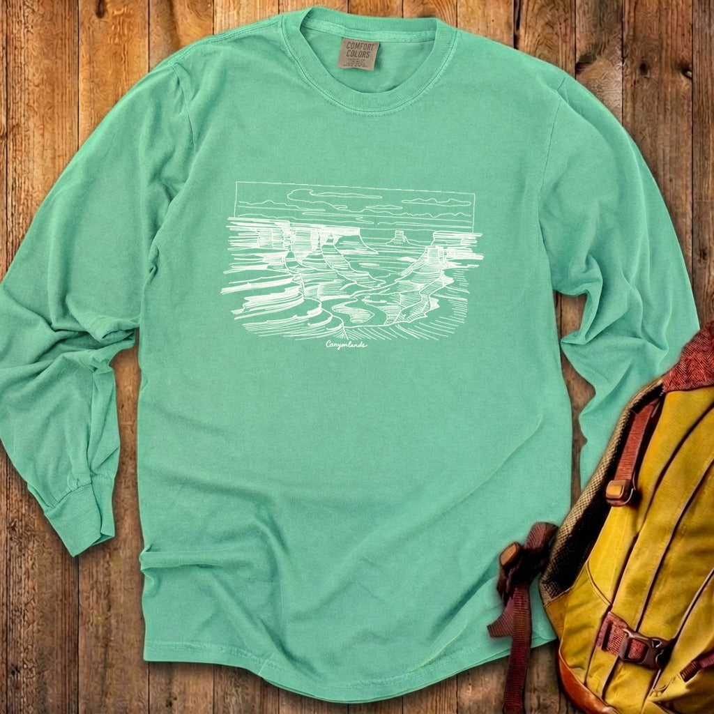Canyonlands Line Drawing Cotton Long Sleeve product image 19