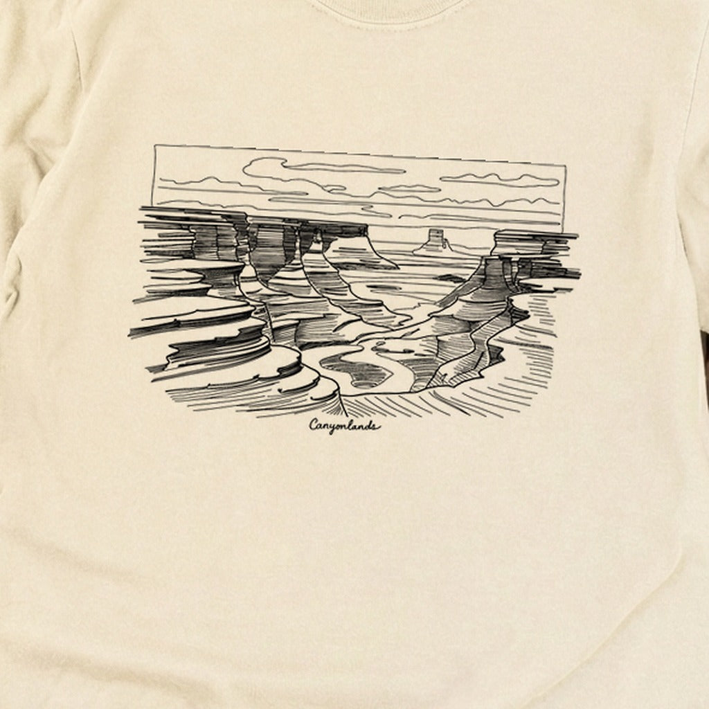 Canyonlands Line Drawing Cotton Long Sleeve product image 22