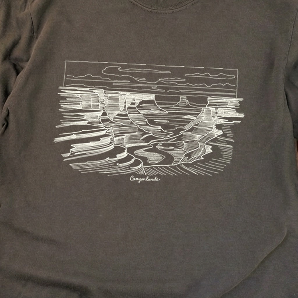 Canyonlands Line Drawing Cotton Long Sleeve product image 28