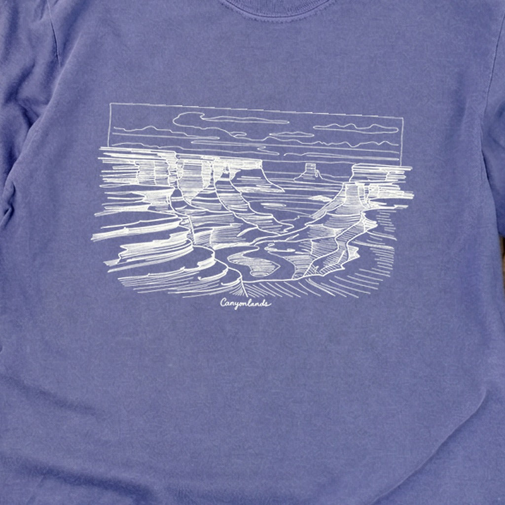 Canyonlands Line Drawing Cotton Long Sleeve product image 30