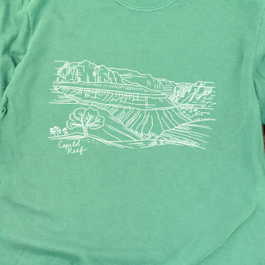 Capitol Reef Line Drawing Cotton Long Sleeve product image 22