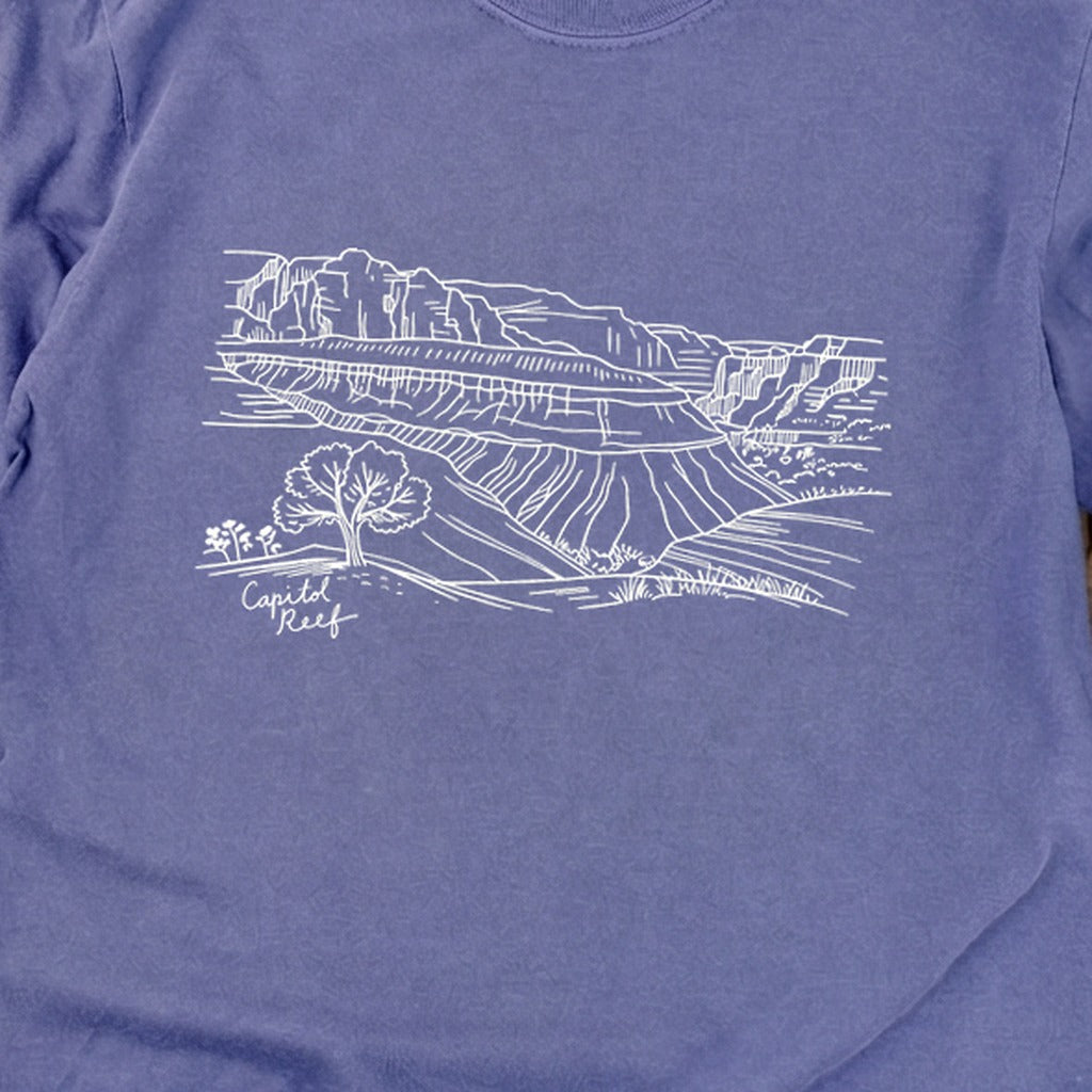 Capitol Reef Line Drawing Cotton Long Sleeve product image 30