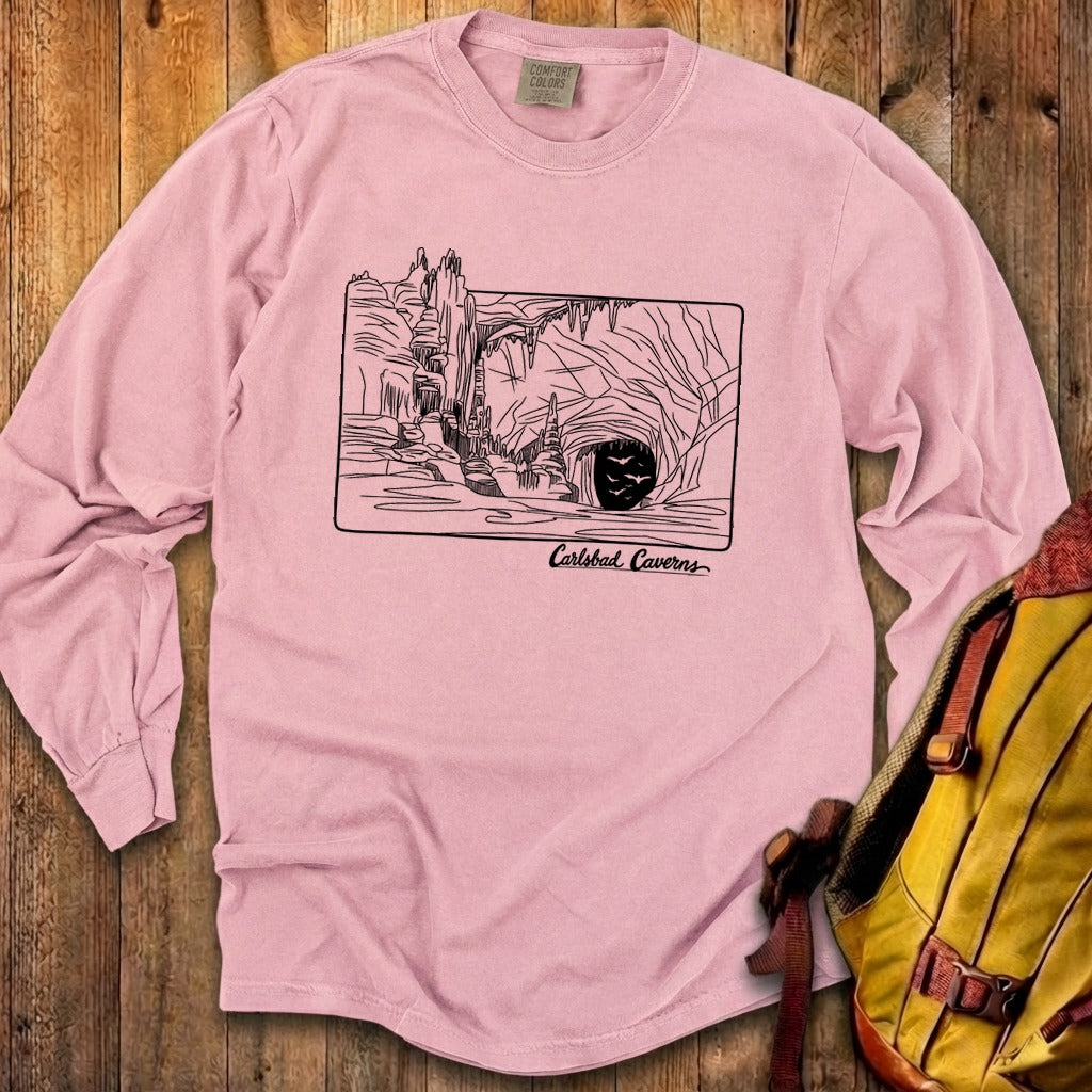 Carlsbad Caverns Line Drawing Cotton Long Sleeve product image 7