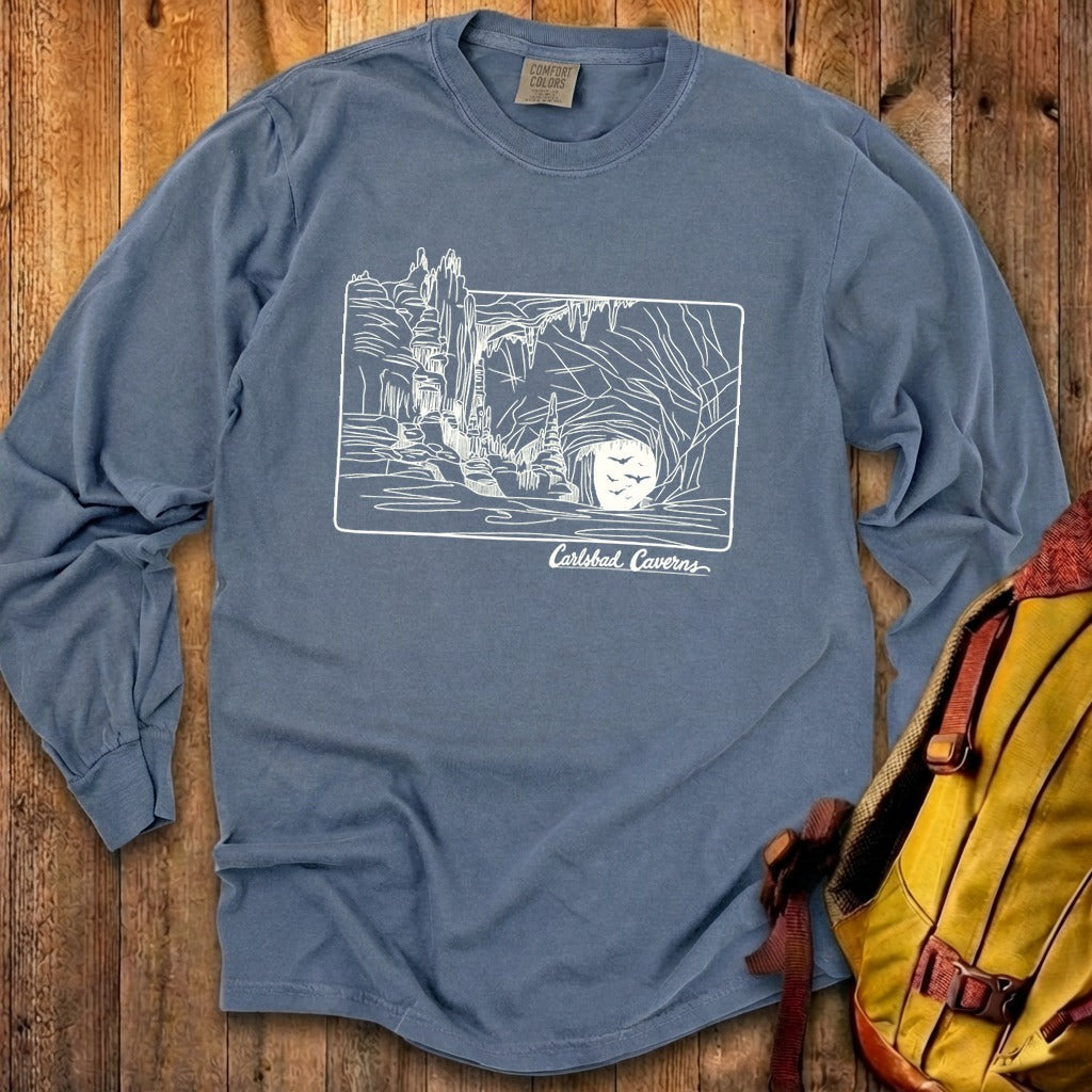Carlsbad Caverns Line Drawing Cotton Long Sleeve product image 9