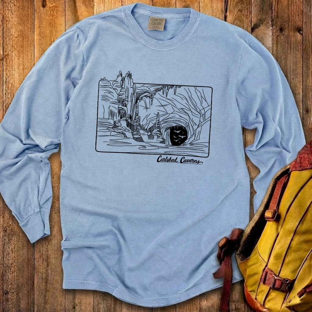 Carlsbad Caverns Line Drawing Cotton Long Sleeve product image 13